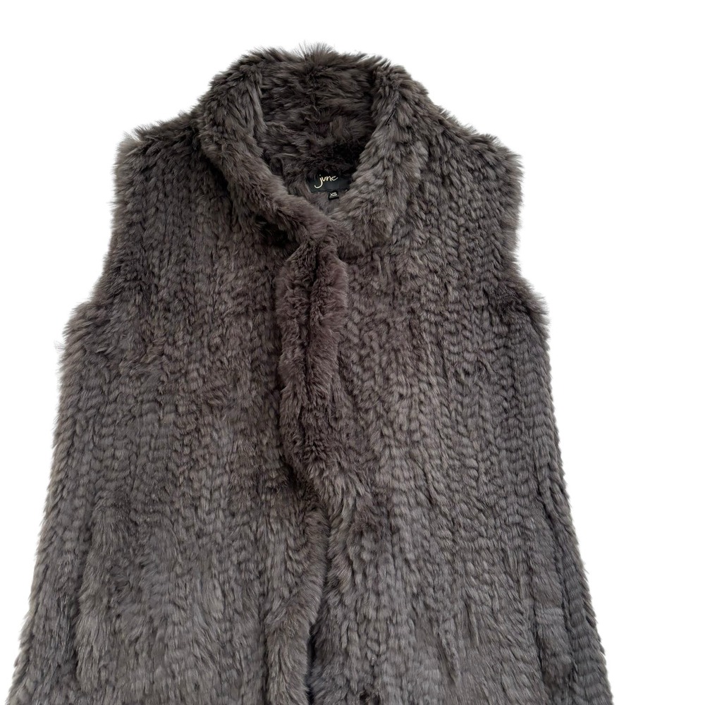 REVOLVE JUNE CORDED RABBIT FUR VEST WITH POCKETS SIZE XS/s - Picture 6 of 15